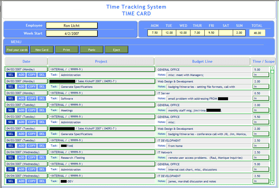 time tracker