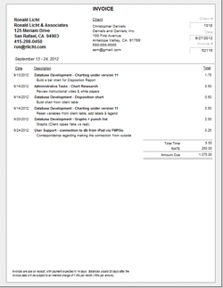 Work Order Invoicing Software - Invoice